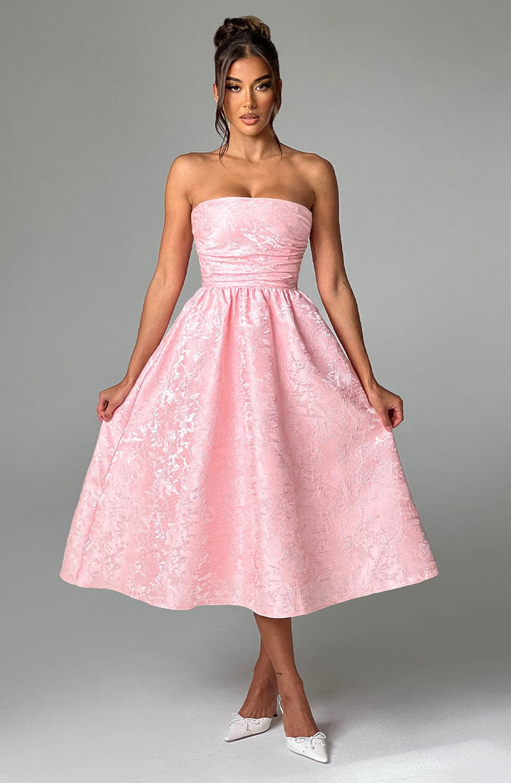 Lily - Jacquard Midi Dress