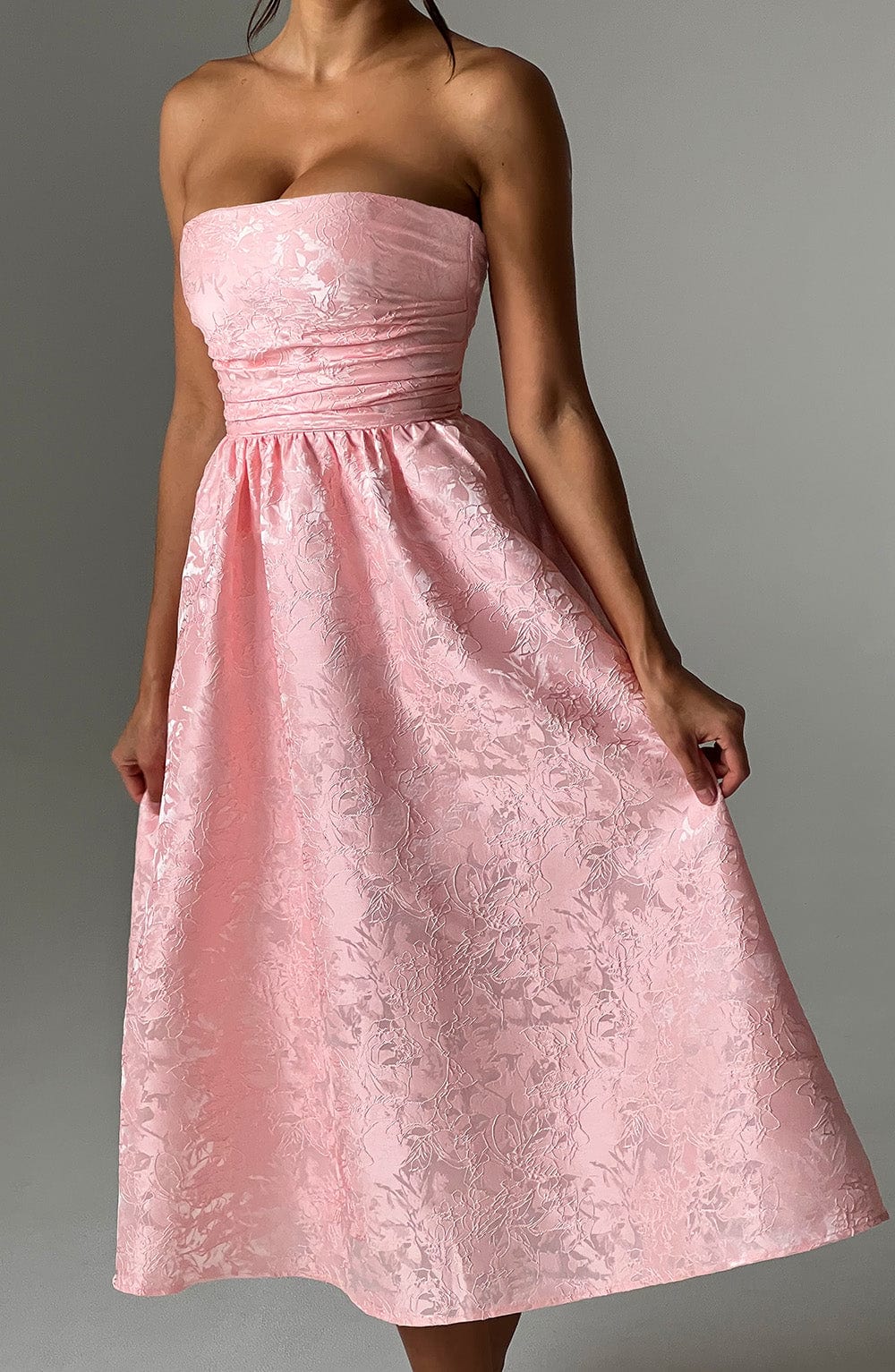 Lily - Jacquard Midi Dress