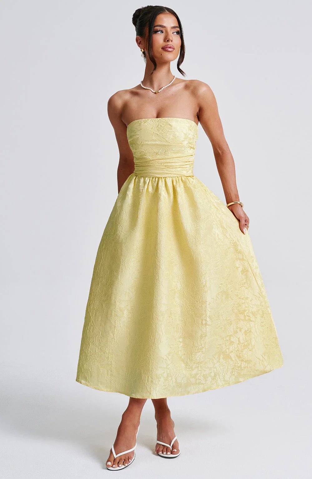 Lily - Jacquard Midi Dress