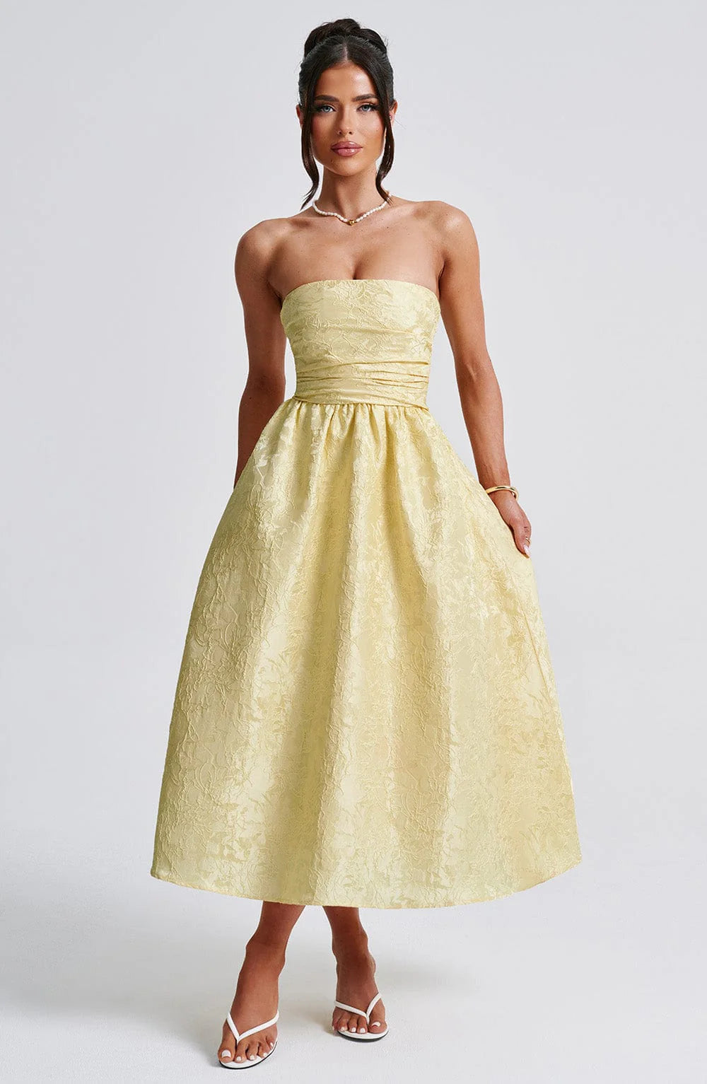 Lily - Jacquard Midi Dress