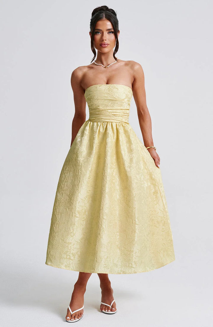 Lily - Jacquard Midi Dress