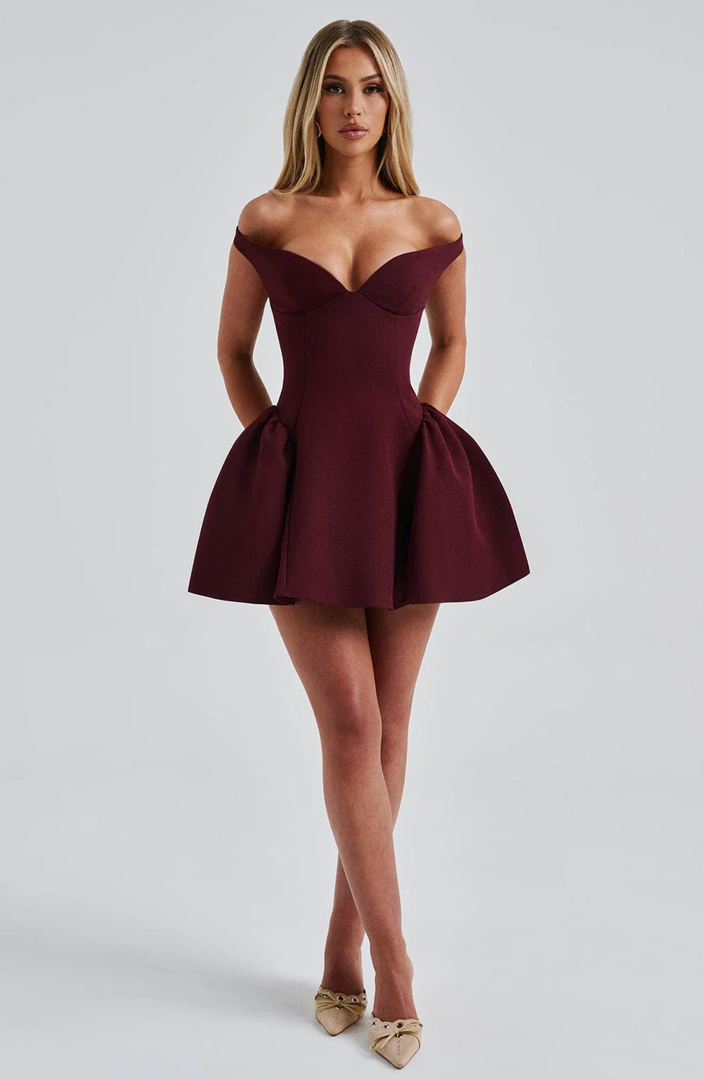 Genevieve - Off-Shoulder Mini Dress