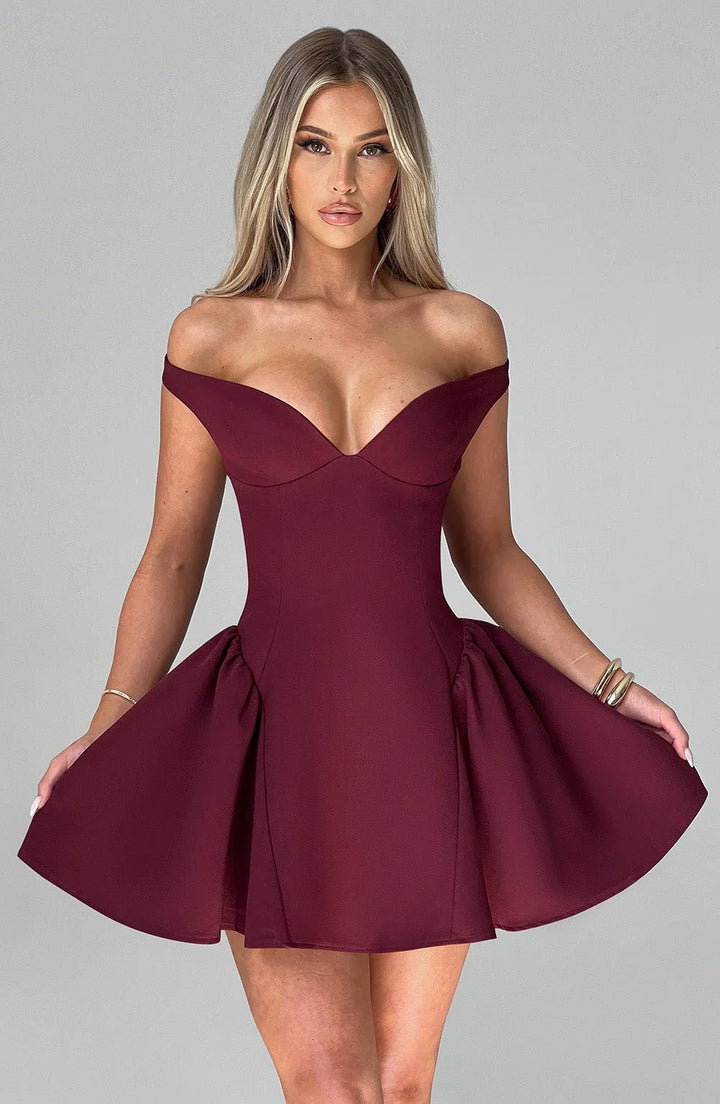 Genevieve - Off-Shoulder Mini Dress