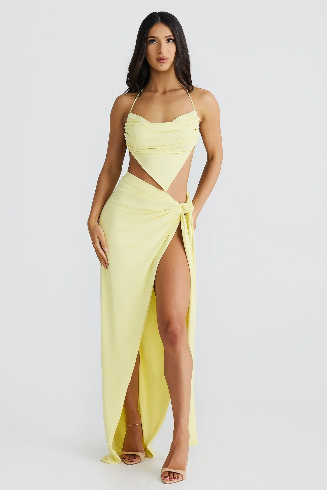 Riviera Bloom Drape Maxi Set