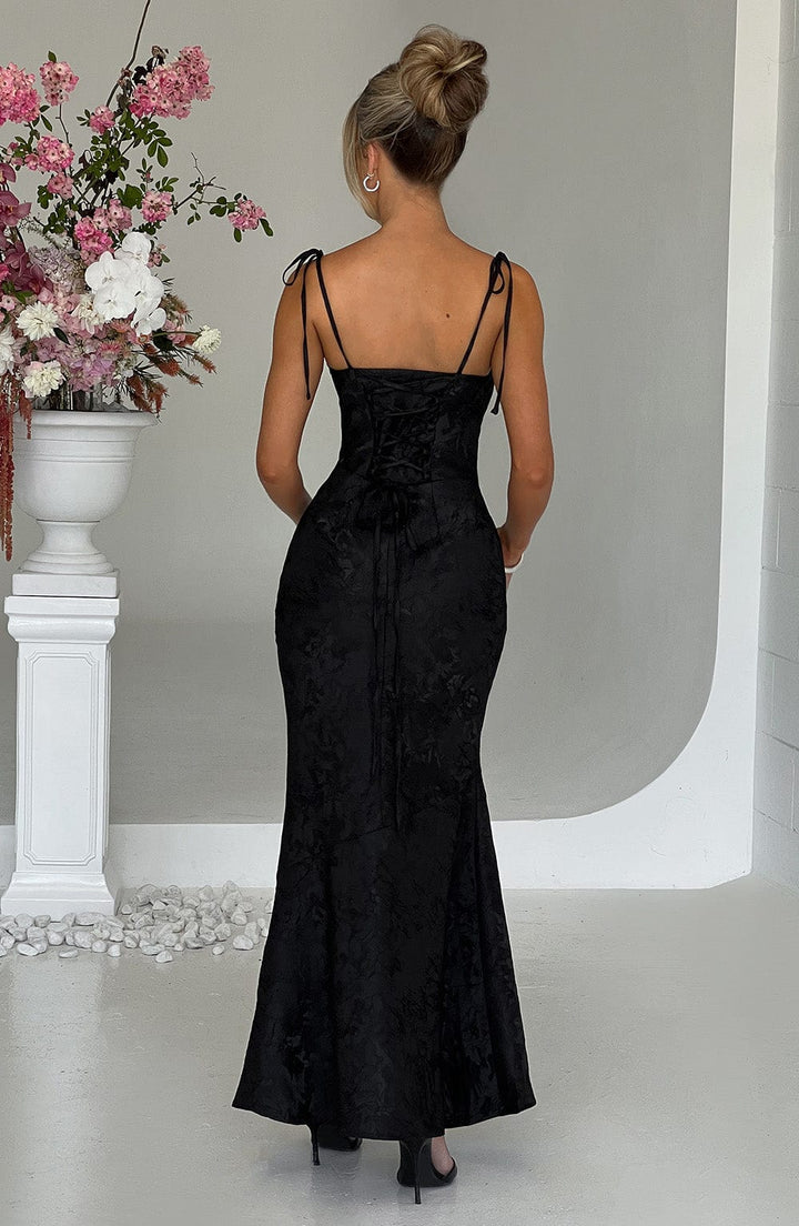 Natalie - Floral Drape Maxi Dress