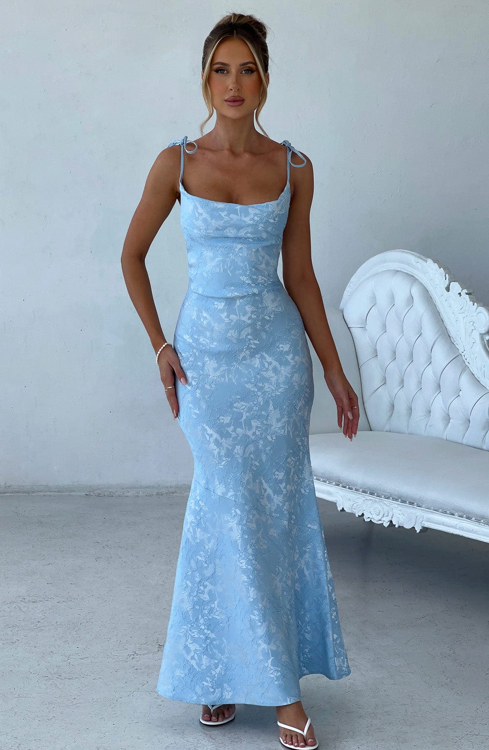 Natalie - Floral Drape Maxi Dress