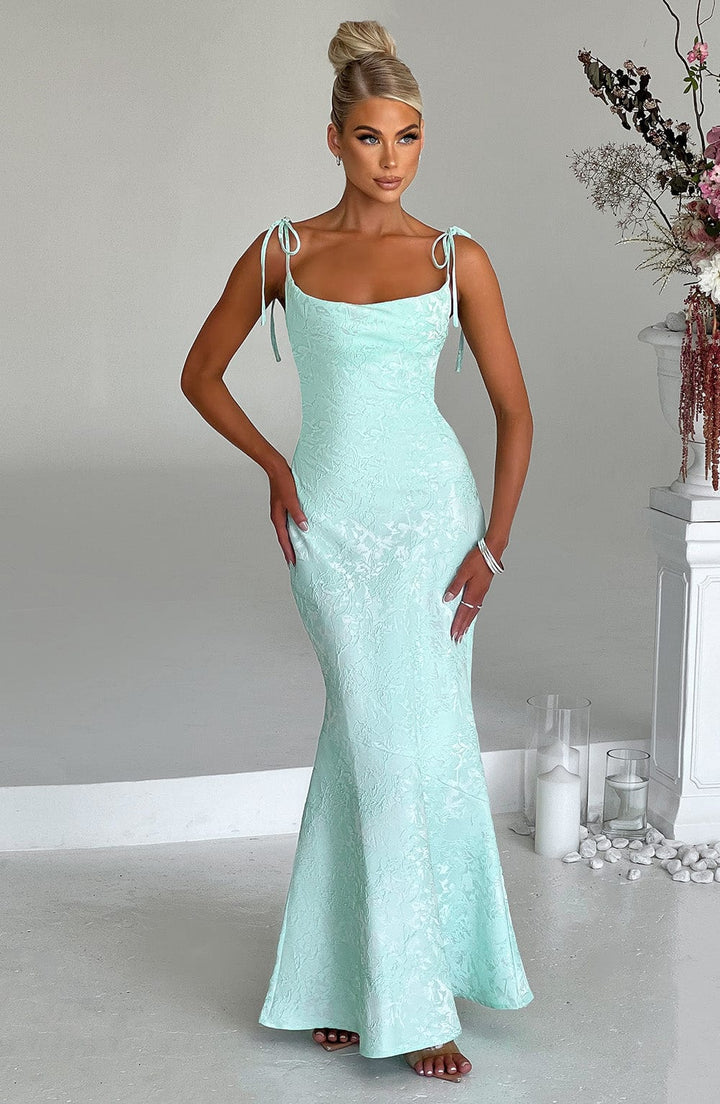 Natalie - Floral Drape Maxi Dress