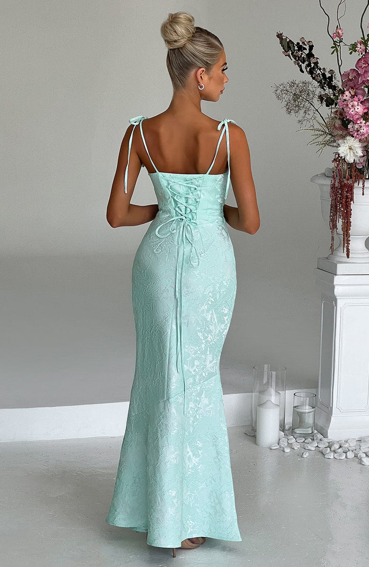 Natalie - Floral Drape Maxi Dress