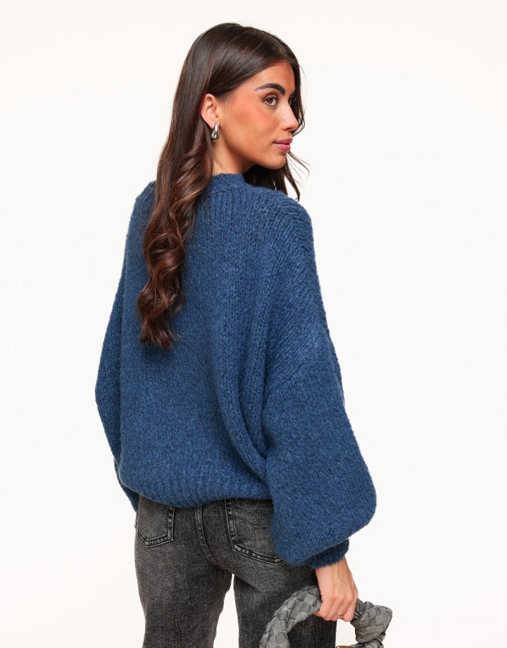 Navy Wool Knitted - Sweater