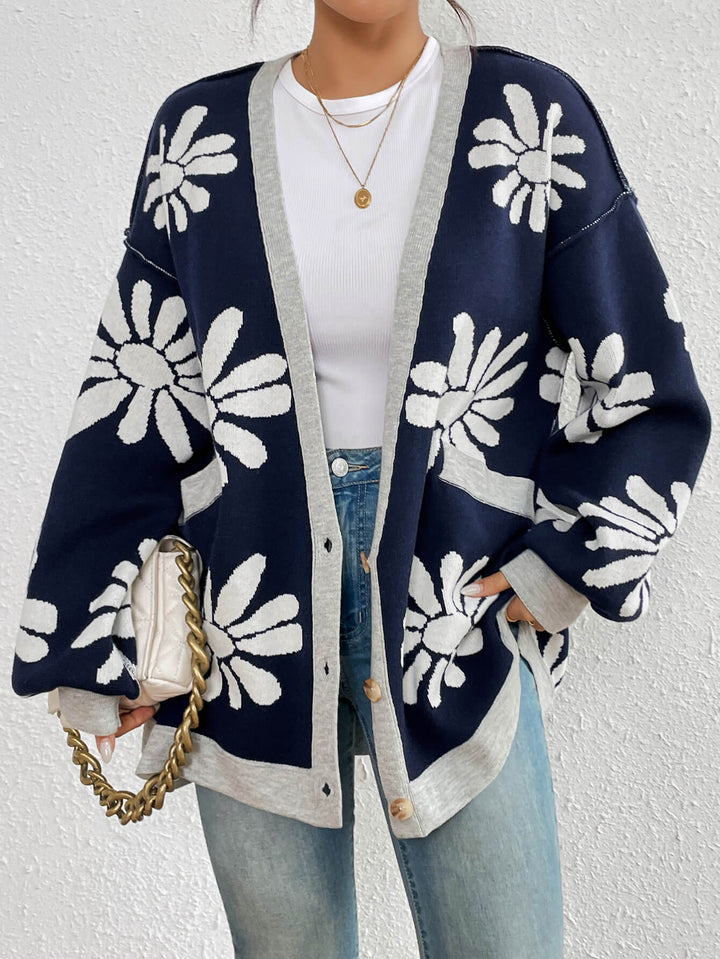 Midnight Bloom Knit Cardigan