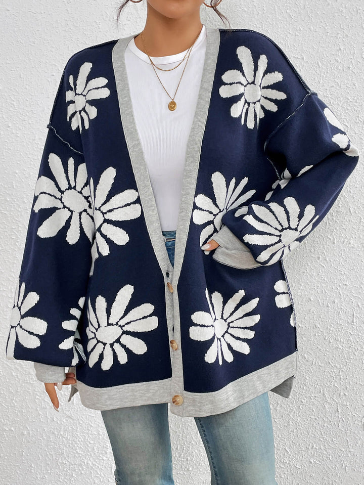Midnight Bloom Knit Cardigan