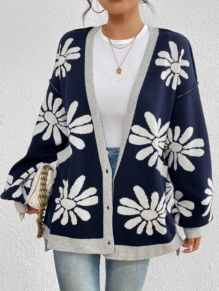 Midnight Bloom Knit Cardigan