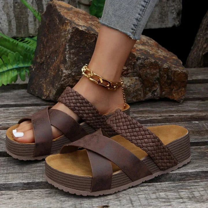 Ravina Woven Platform Sandals