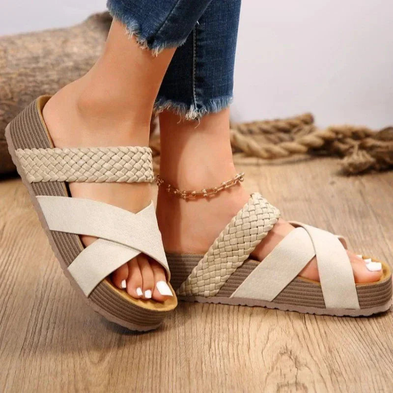 Ravina Woven Platform Sandals