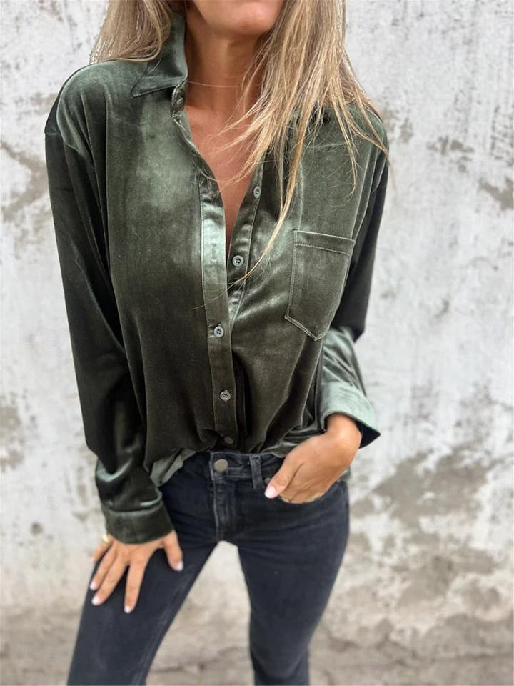 Velvet Afterglow Button Shirt