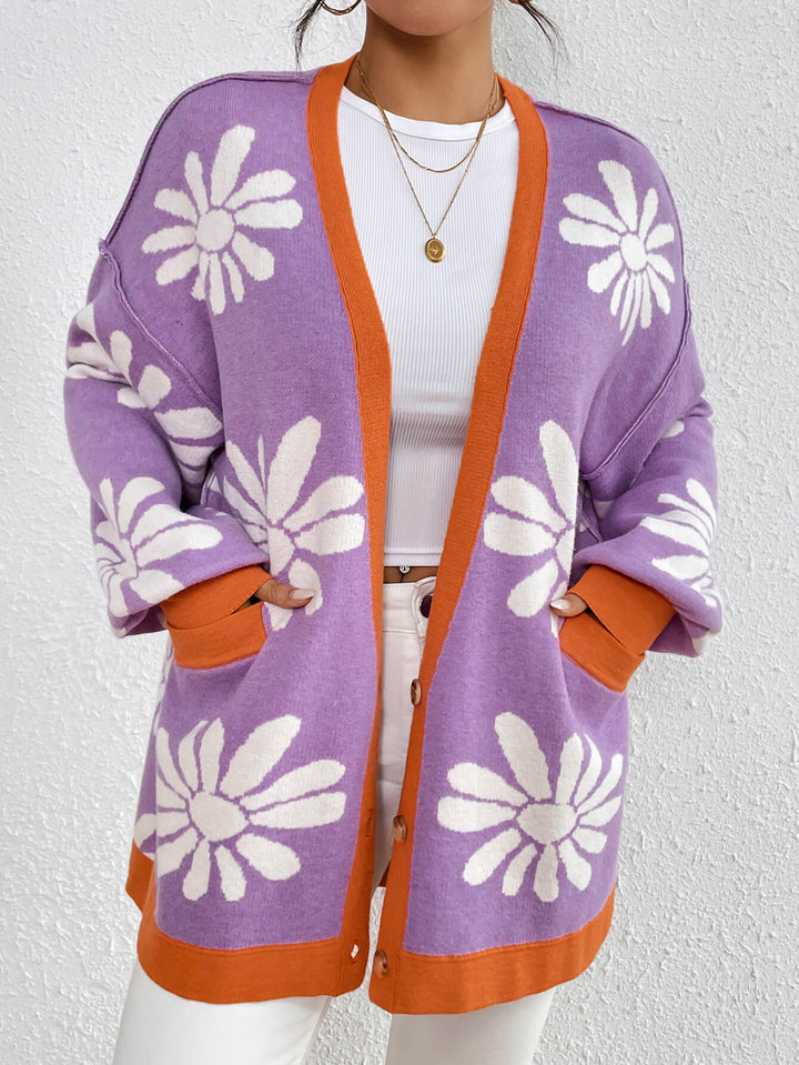 Sunburst Bloom Knit Cardigan