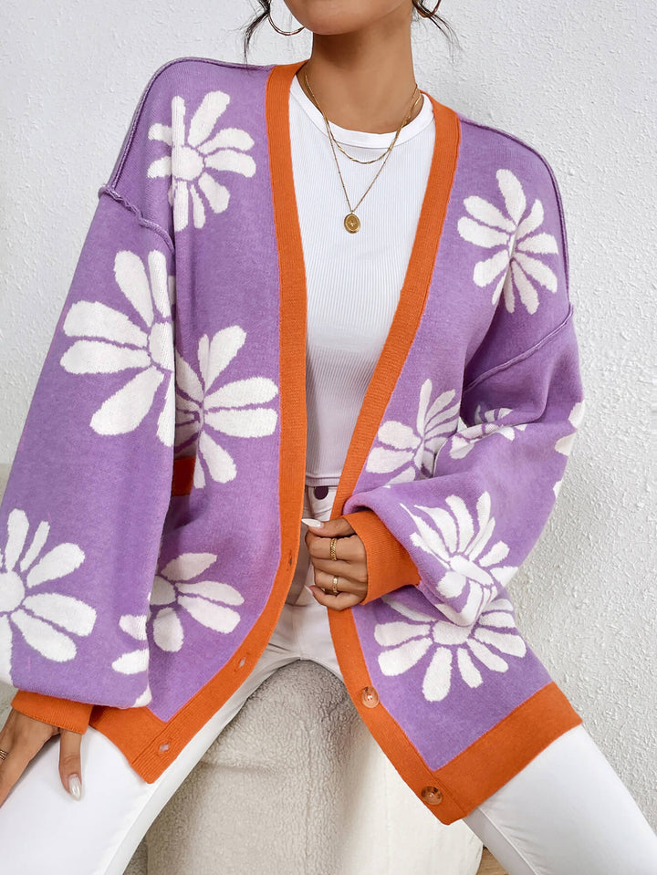 Sunburst Bloom Knit Cardigan