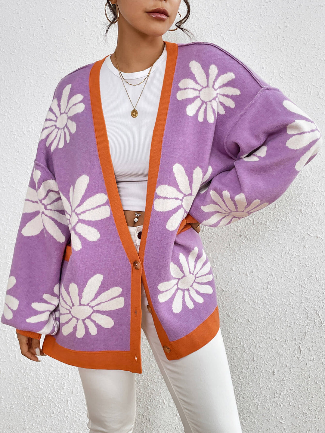 Sunburst Bloom Knit Cardigan