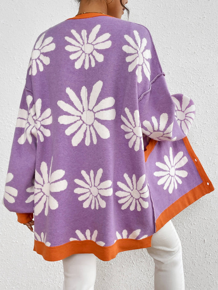 Sunburst Bloom Knit Cardigan