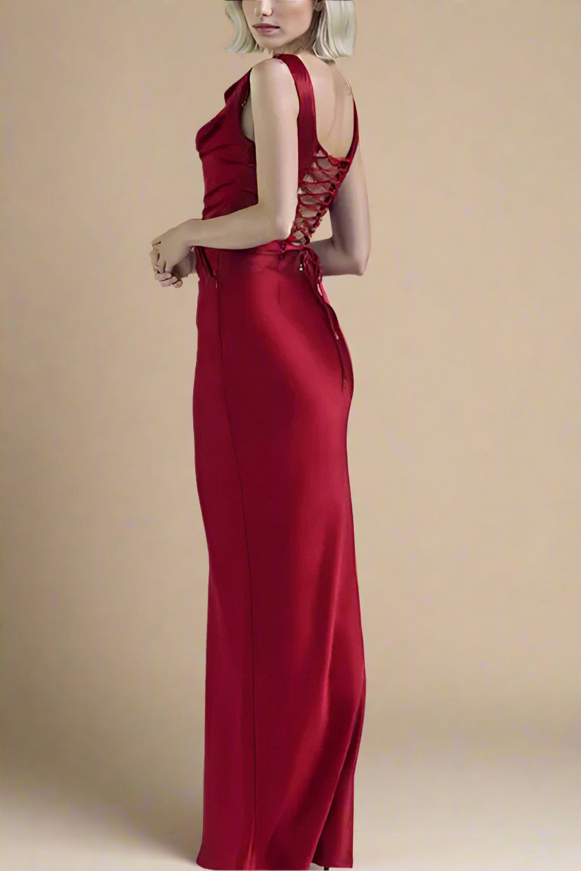 Veloura Cutout Cowl Maxi Set