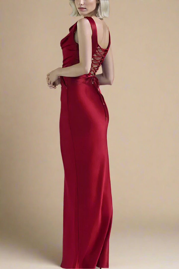 Veloura Cutout Cowl Maxi Set