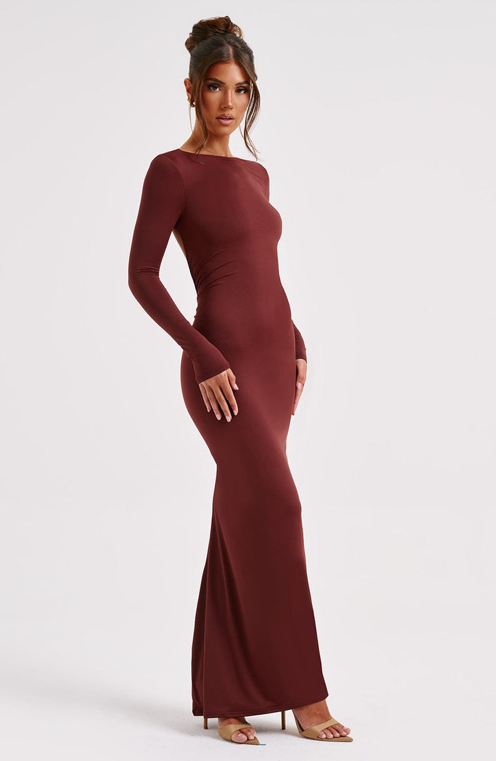 Siena - Ruched Backless Maxi Dress
