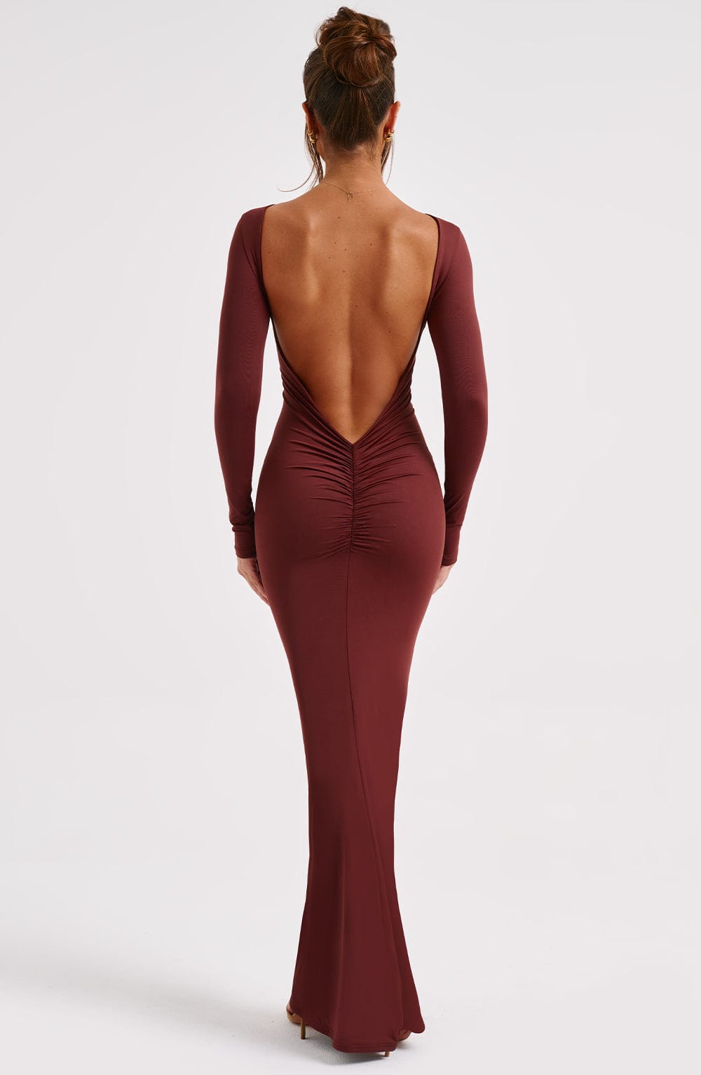 Siena - Ruched Backless Maxi Dress