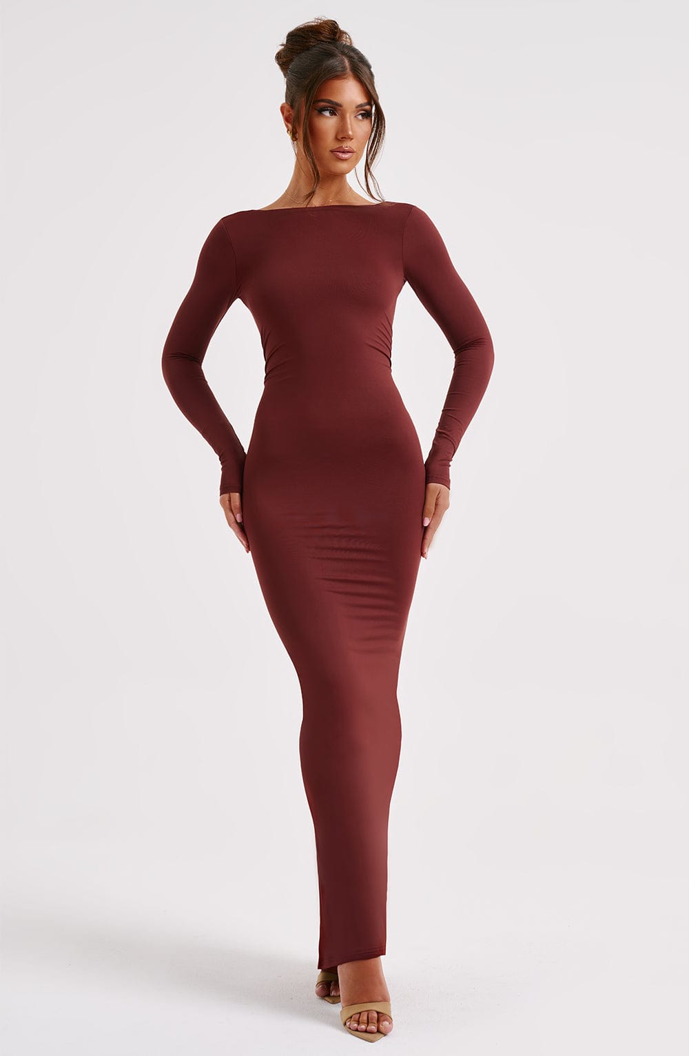 Siena - Ruched Backless Maxi Dress