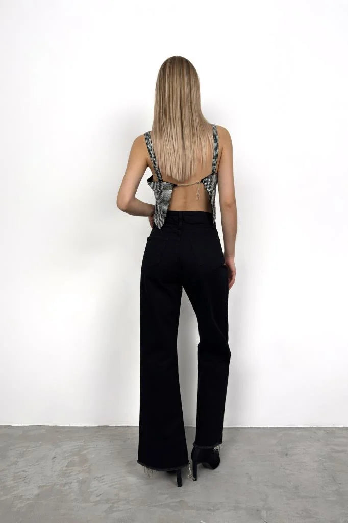 Soirée Beaded Hem Jeans