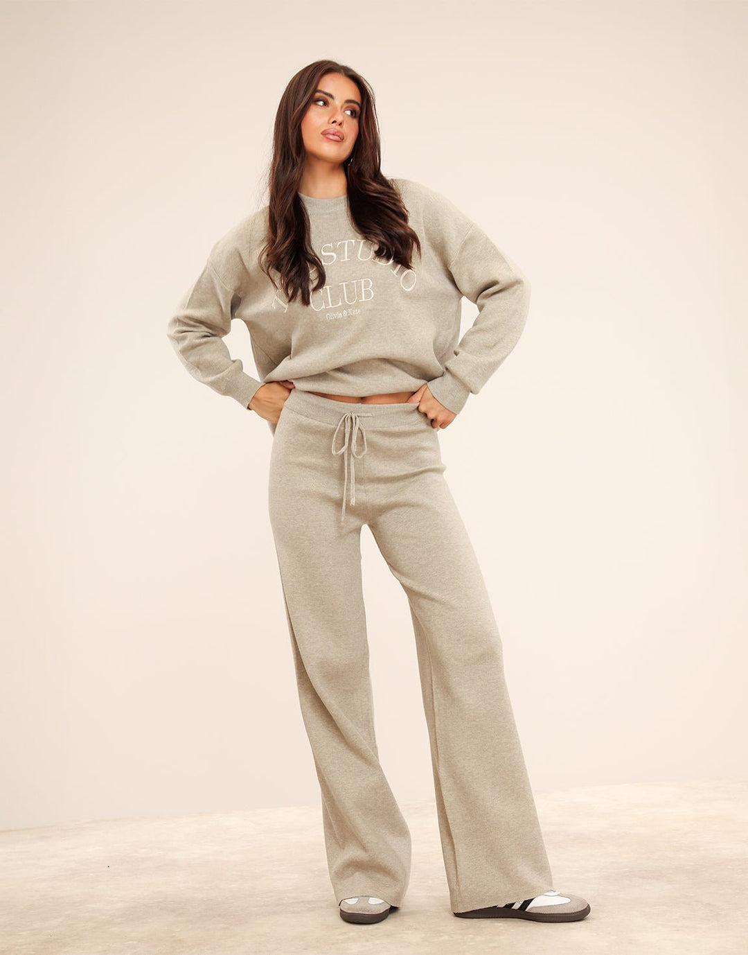 Taupe Studio Gebreide - Broek