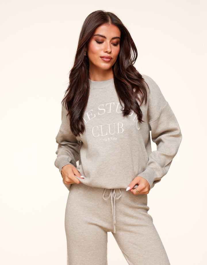 Taupe Woven The Studio Club - Sweater