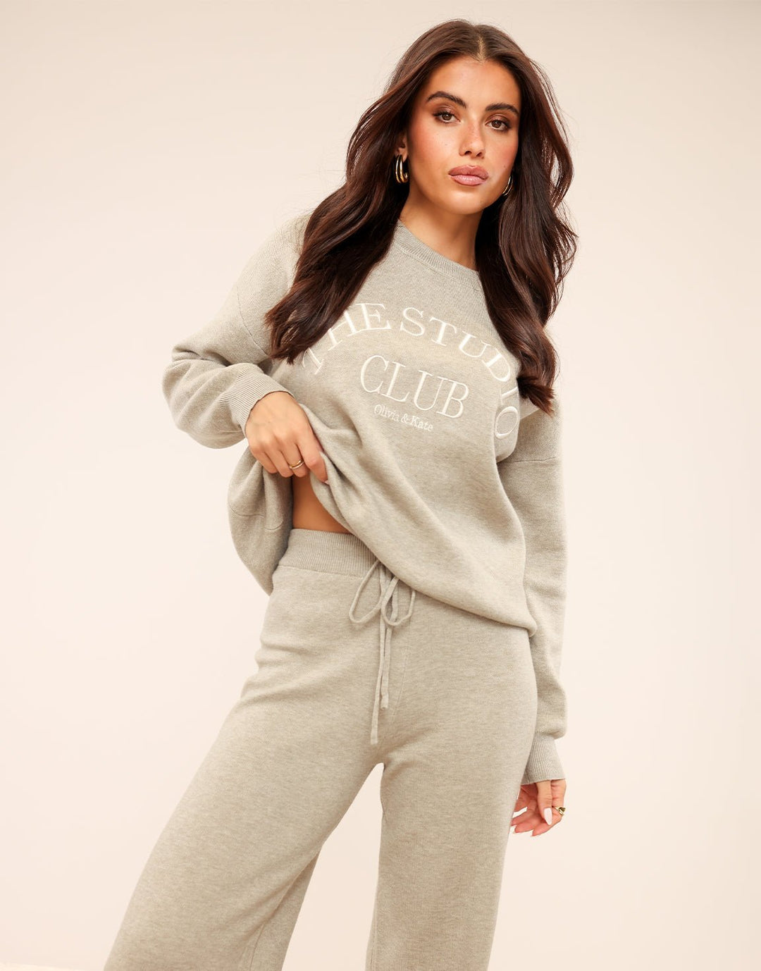 Taupe Woven The Studio Club - Sweater