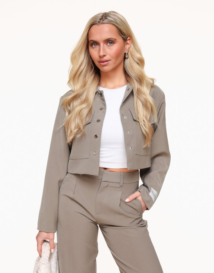 Taupe STUDIO Cropped - Jacket