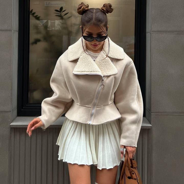 Arlise Structured Shearling Jacket