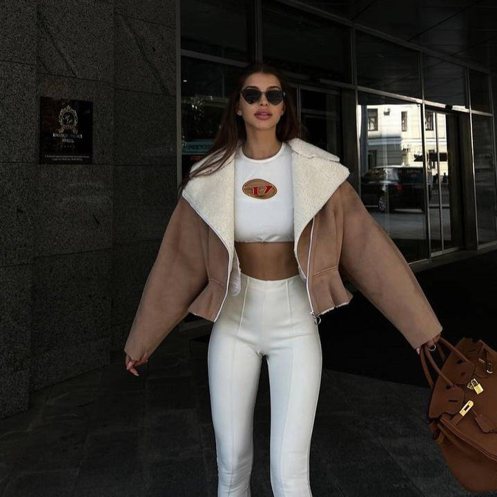 Arlise Structured Shearling Jacket