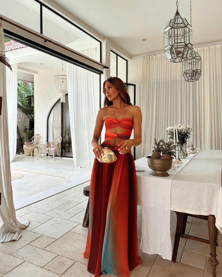 Valencia - Twist Front Maxi Dress