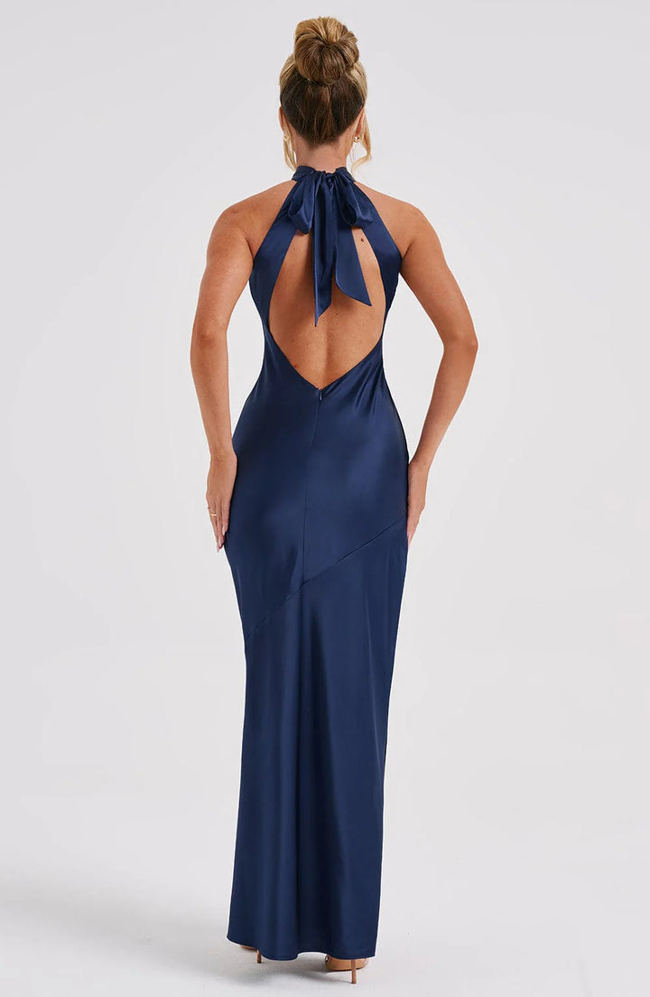 Victoria - Halter Satin Gown