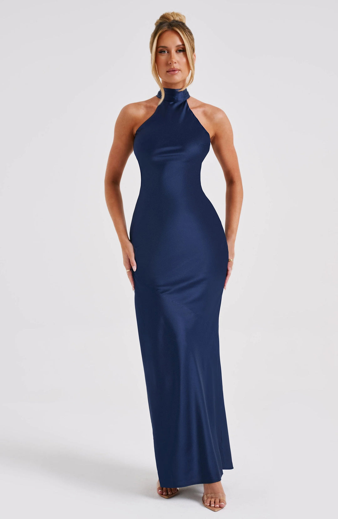 Victoria - Halter Satin Gown