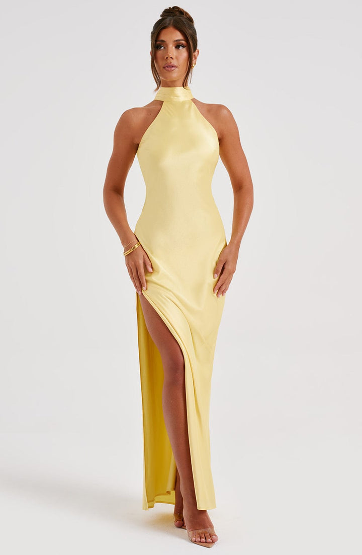 Victoria - Halter Satin Gown