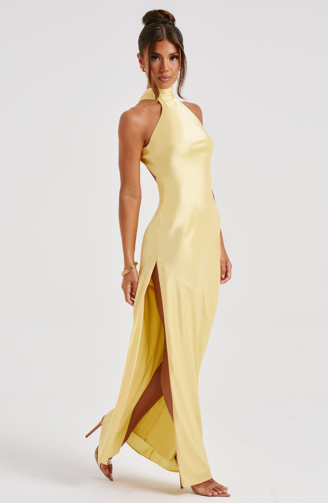 Victoria - Halter Satin Gown