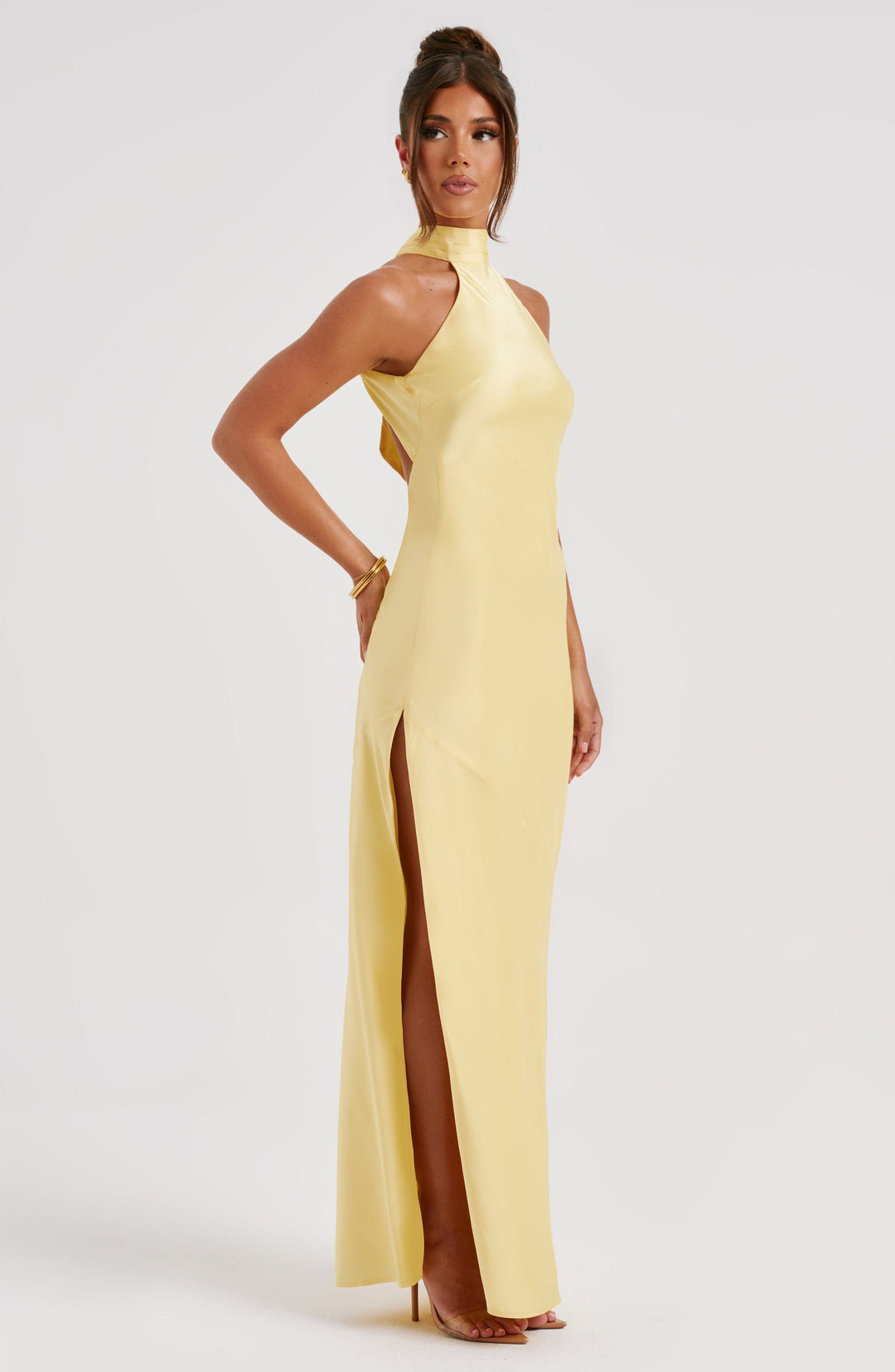 Victoria - Halter Satin Gown