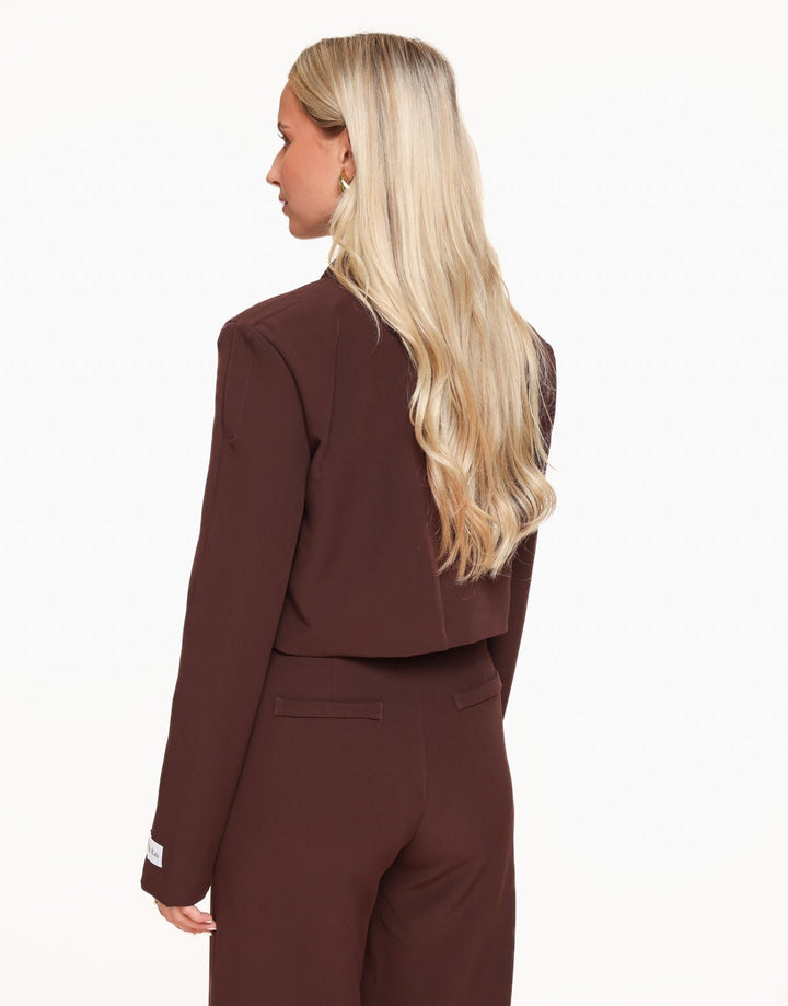 Warm Brown F/W Edit Cropped LS - Blazer