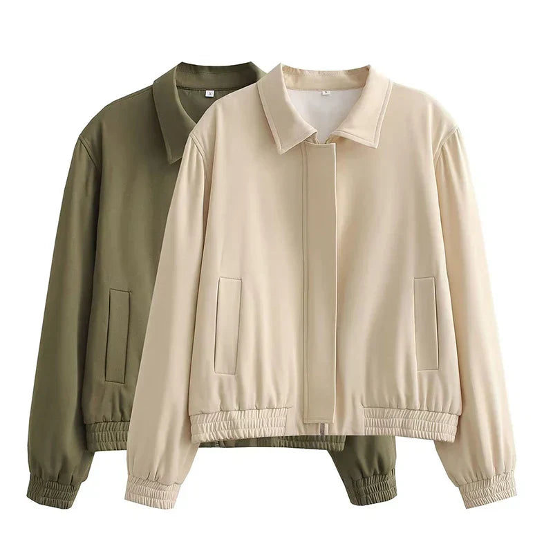 Sloane Zip-Up Bomber Jacket