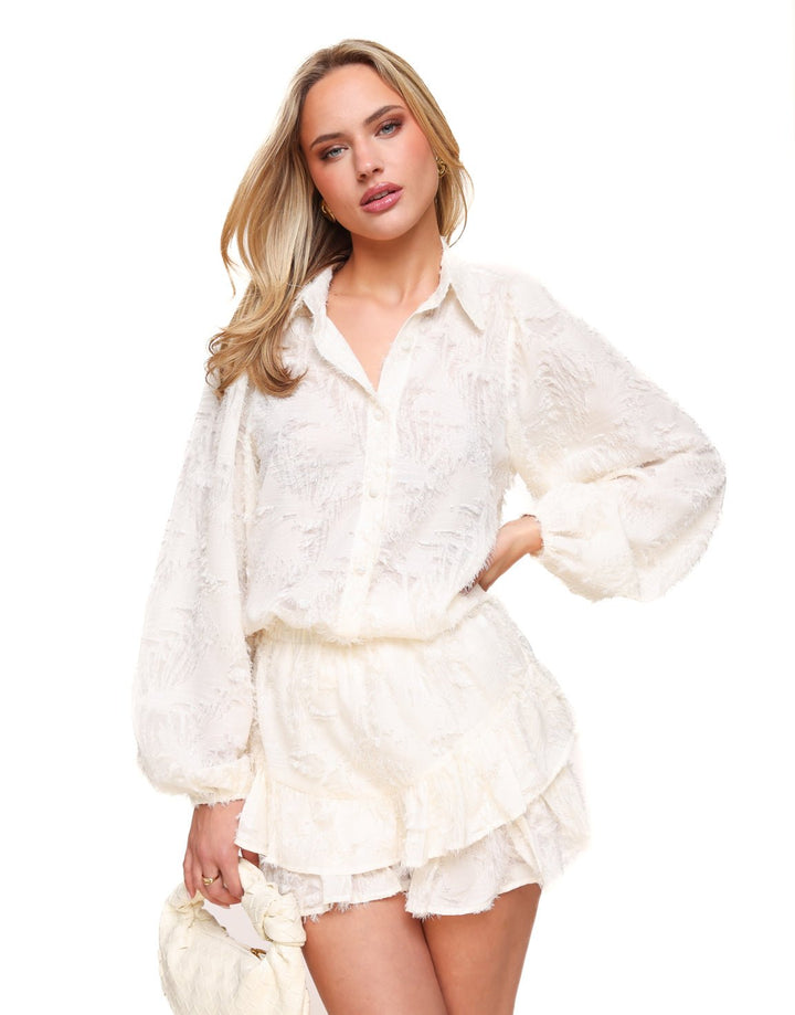 White Balloon Sleeves - Blouse