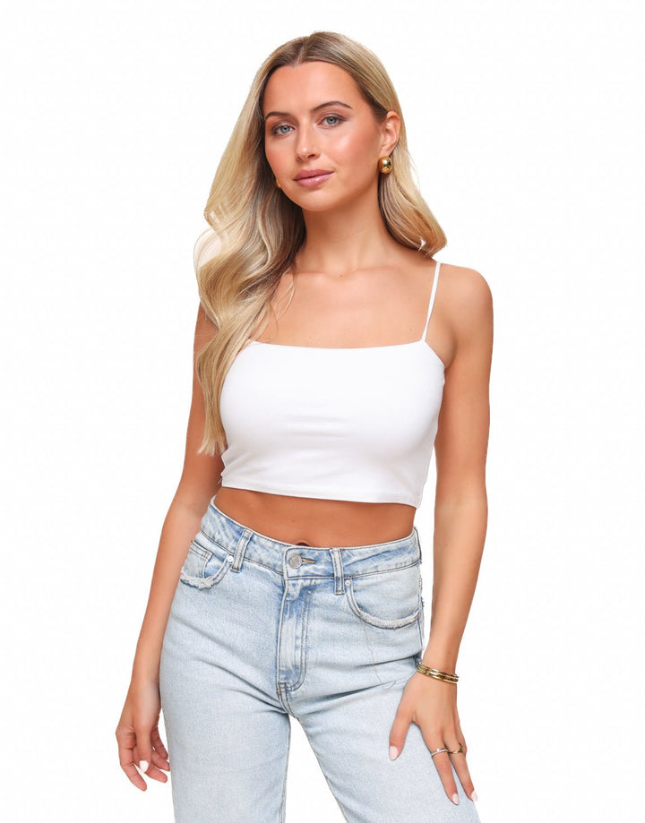 White Basic Bandeau - Top