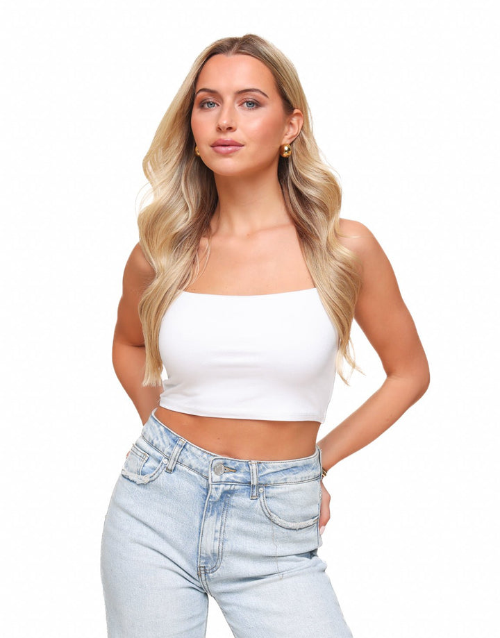 White Basic Bandeau - Top