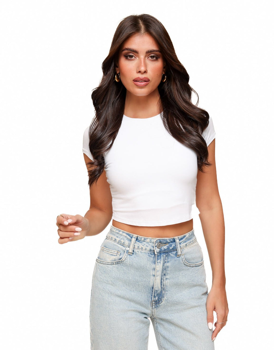 White Cropped - T-shirt