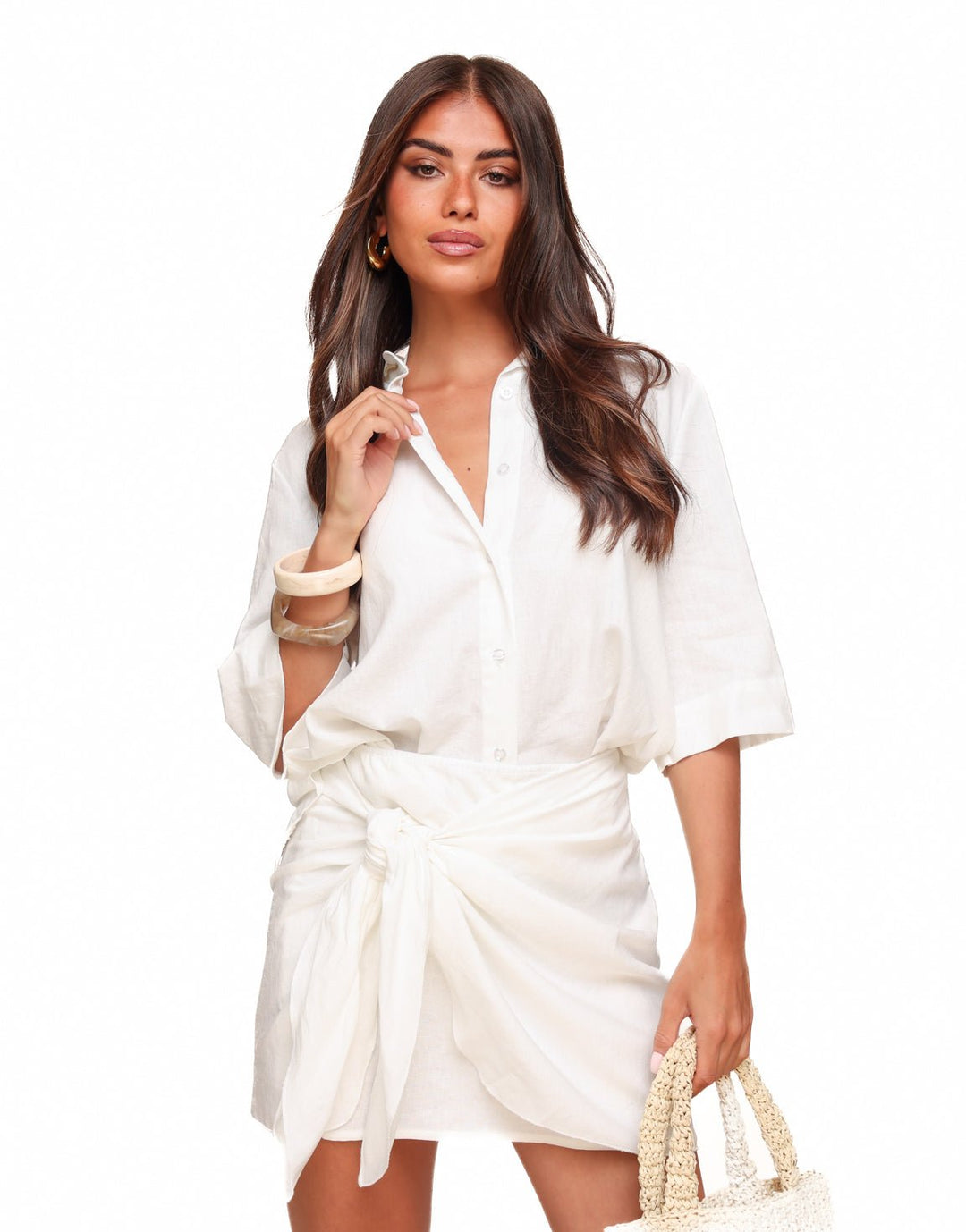White Linen SS - Blouse