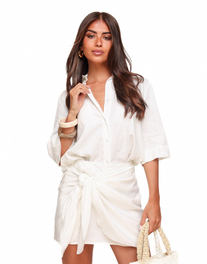 White Linen SS - Blouse