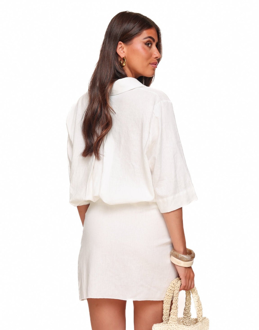 White Linen SS - Blouse